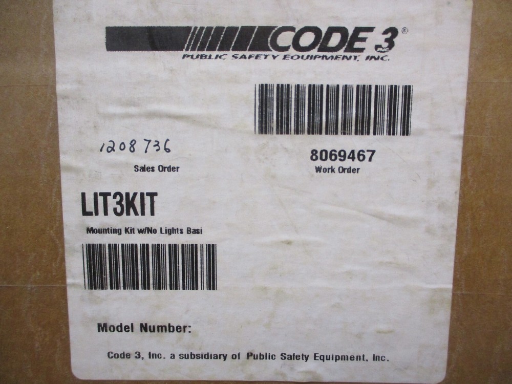 Code 3 LIT3 Strap Kit for Ford PI Sedan
