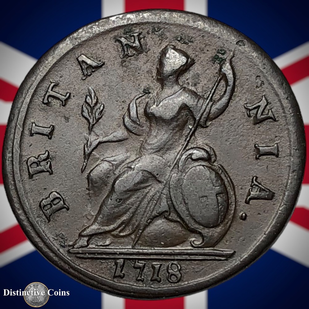 Great Britain 1718 Half Penny 1/2d GB5023
