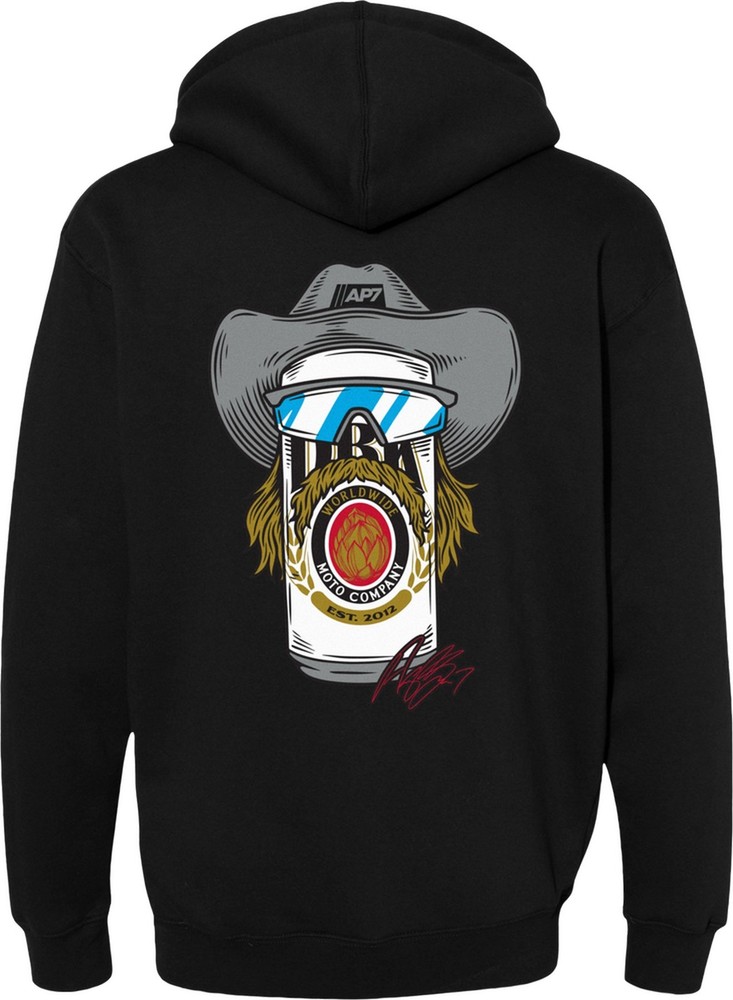 DBK Stache Mullet Mens Pullover Hoody Black