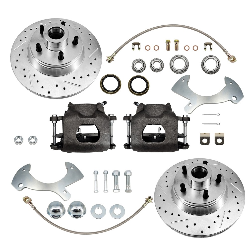 For 57-64 Ford full size front disc brake conversion calipers black