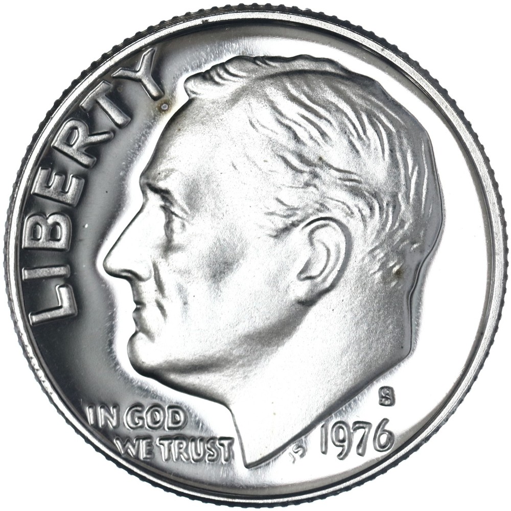 1976 S Roosevelt Dime Gem Cameo Proof CN-Clad