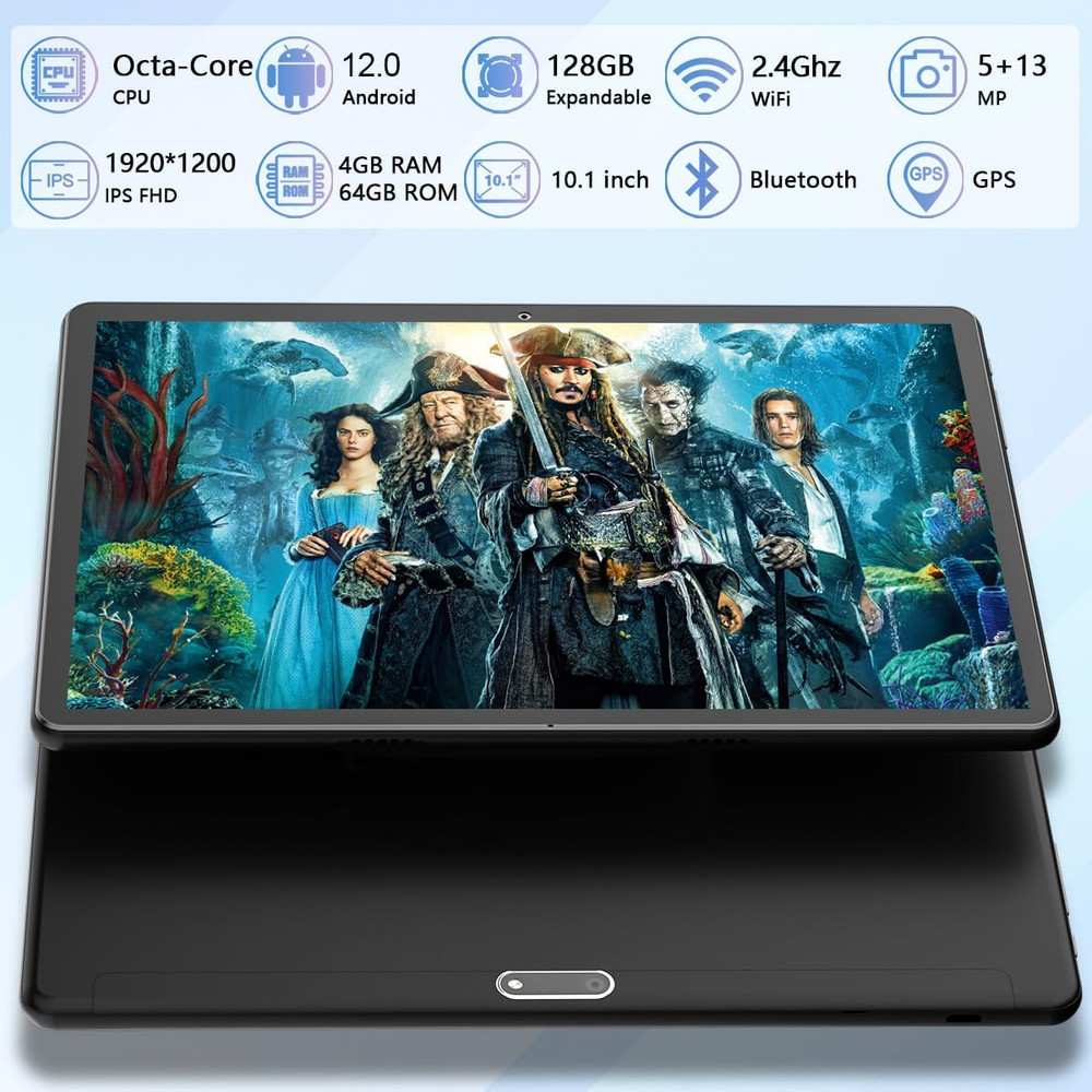 Tablet 10.1 Inch Android 12 Tablet 2024 Latest Update Octa-Core Processor with 6