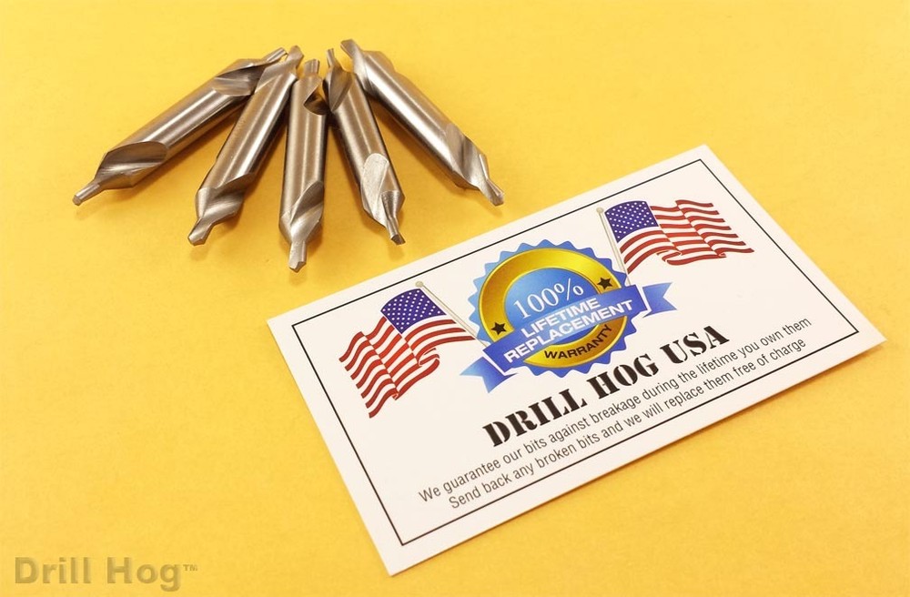 #5 Pilot Bit 3/16 Starter Bit #5 Countersink 5 Pcs Center Drill Hog®