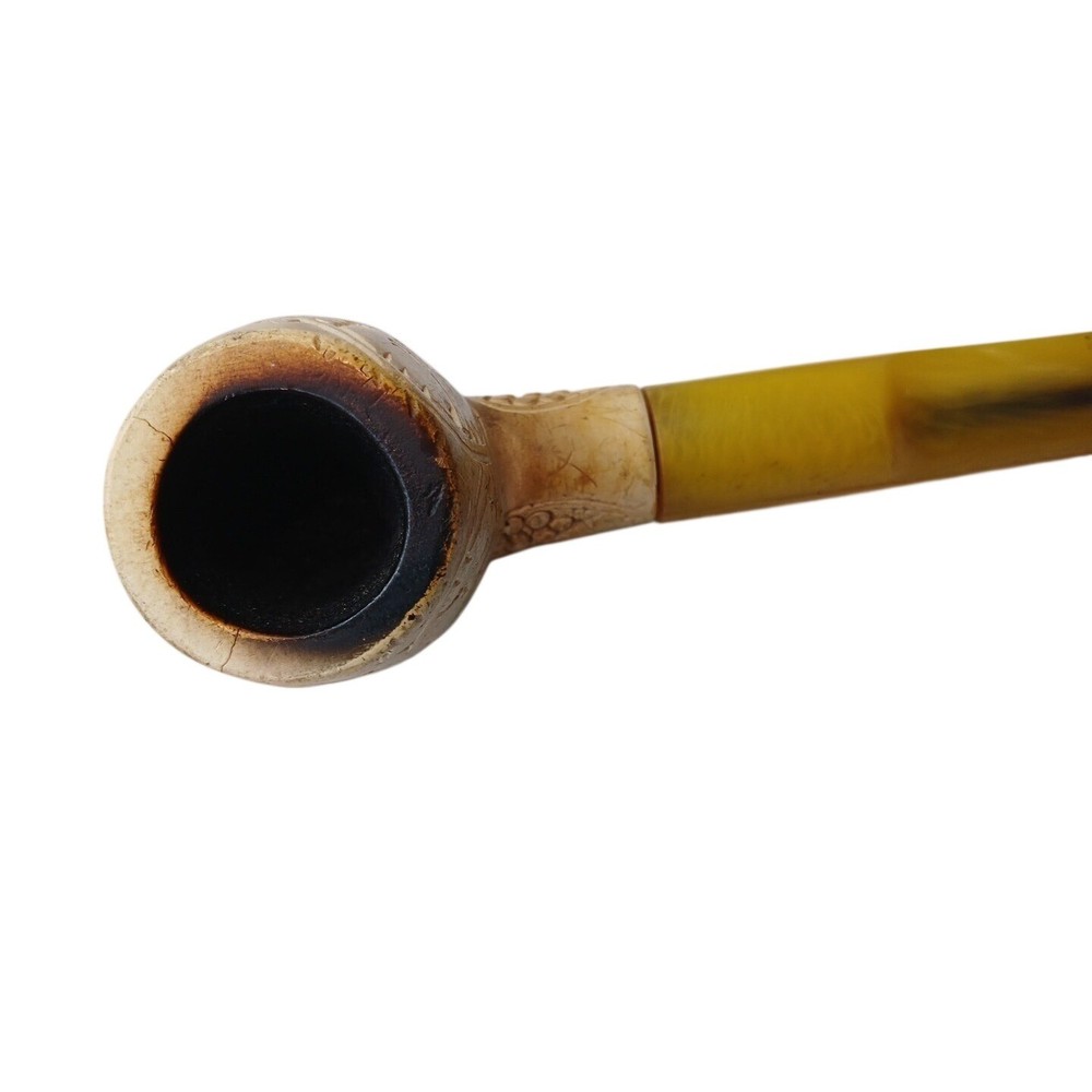 Vintage Meerschaum Pipe, Preowned and Used, Grape Pattern, Fair Condition