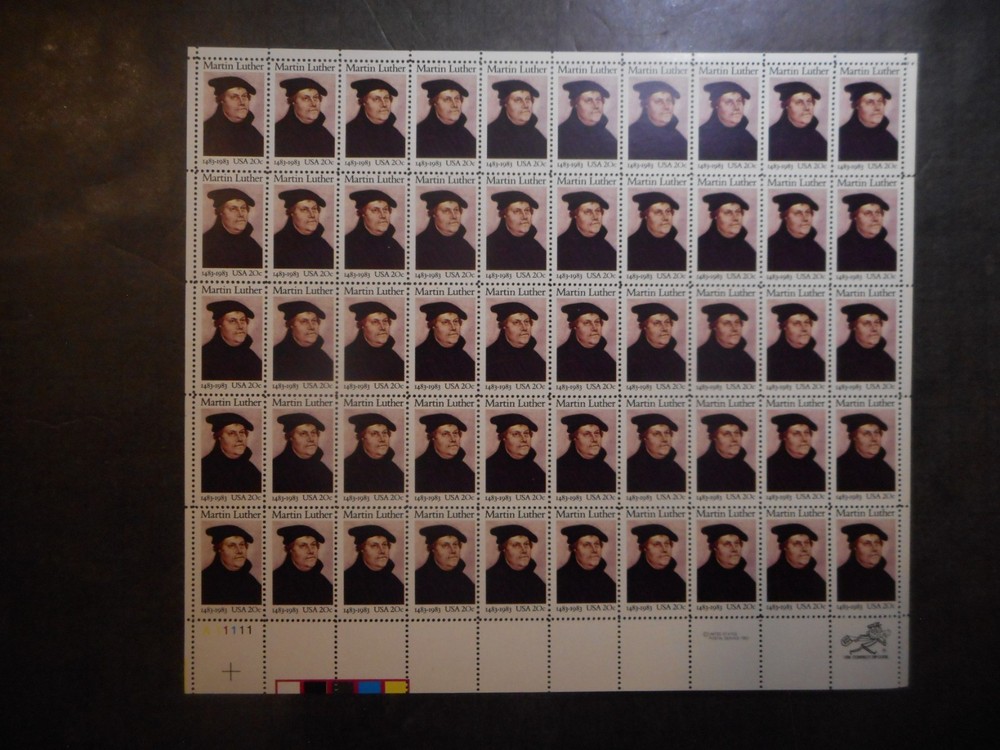 Scott 2065, 20 cent, Martin Luther, Sheet