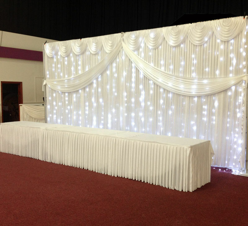 ADJUSTABLE QUICK BACKDROP KIT 10 FT TALL x 10FT-50FT WIDE PIPE WITHOUT DRAPE