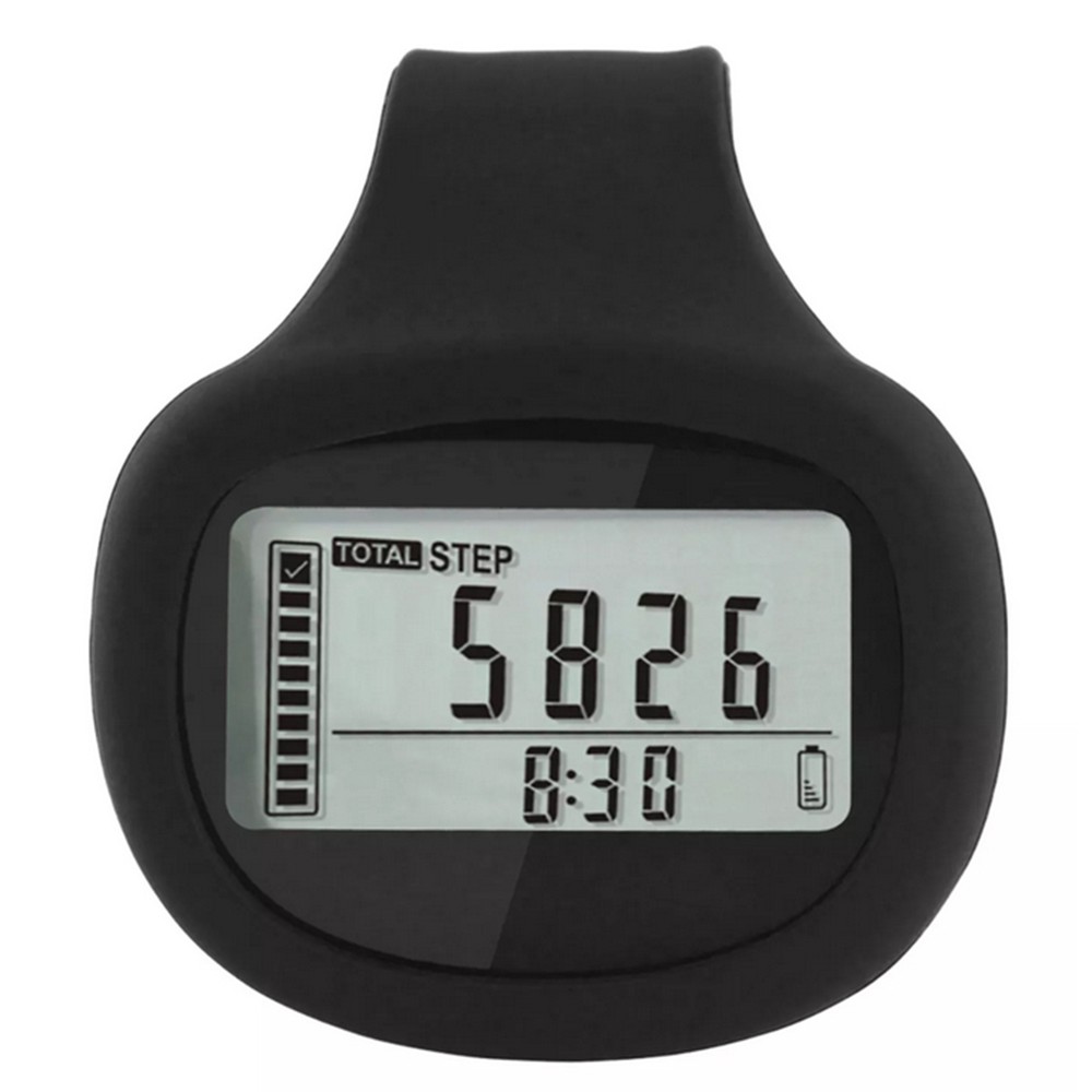 3D Pedometer for Walking Simple LCD Display Walking Step Counter Clip on Step