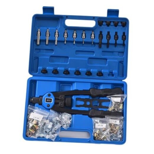 Rivet Nut Tool Set, 13” 13" Hand Riveter + 150pcs Metirc & SAE Assortment