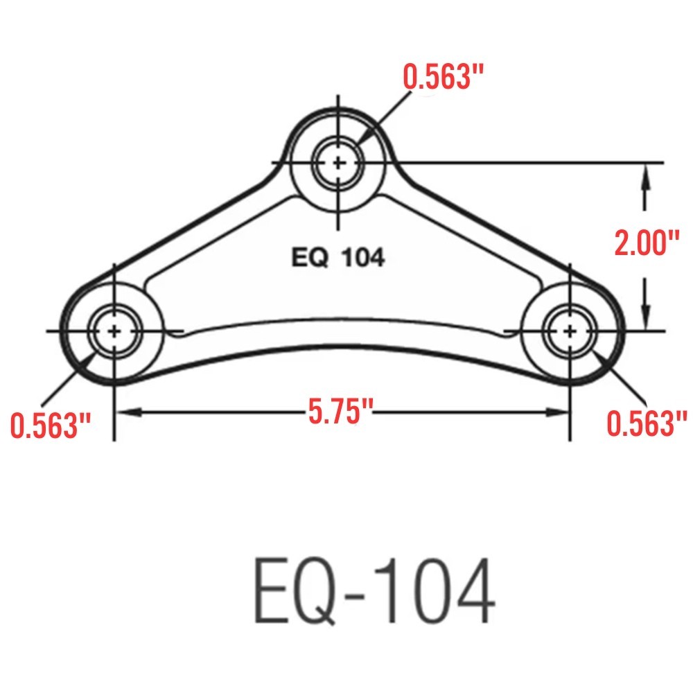 Southwest Wheel Triangular Cast Equalizer for Double Eye Leaf Spring - EQ-104