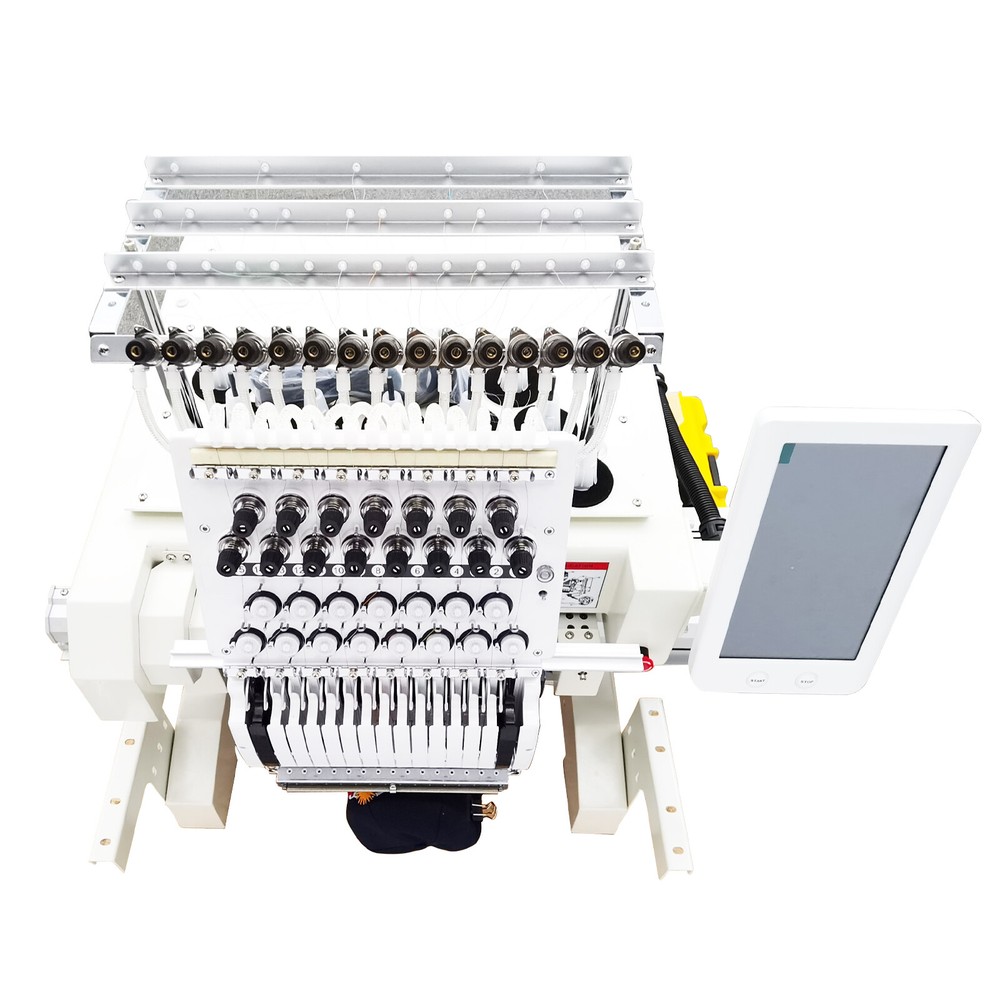 Single Head 15 Needle Embroidery Machine High Speed Automatic Stitchwork Pattern