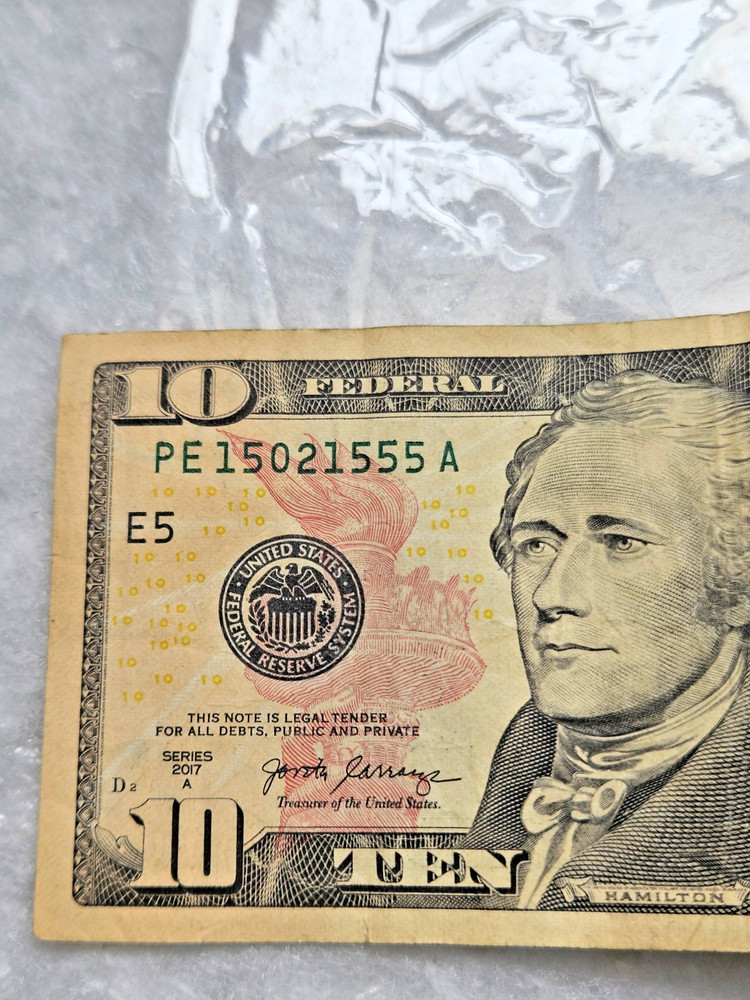 RARE! $10 Dollar Bill 2007A NOTE Dollar Certificate PE15021555A