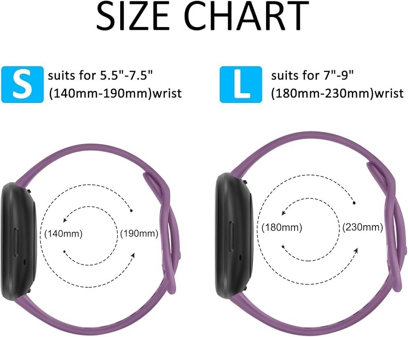 6 PACK Bands Compatible with Fitbit Versa 4 / Versa 3 / Fitbit Sense 2 / Sens...
