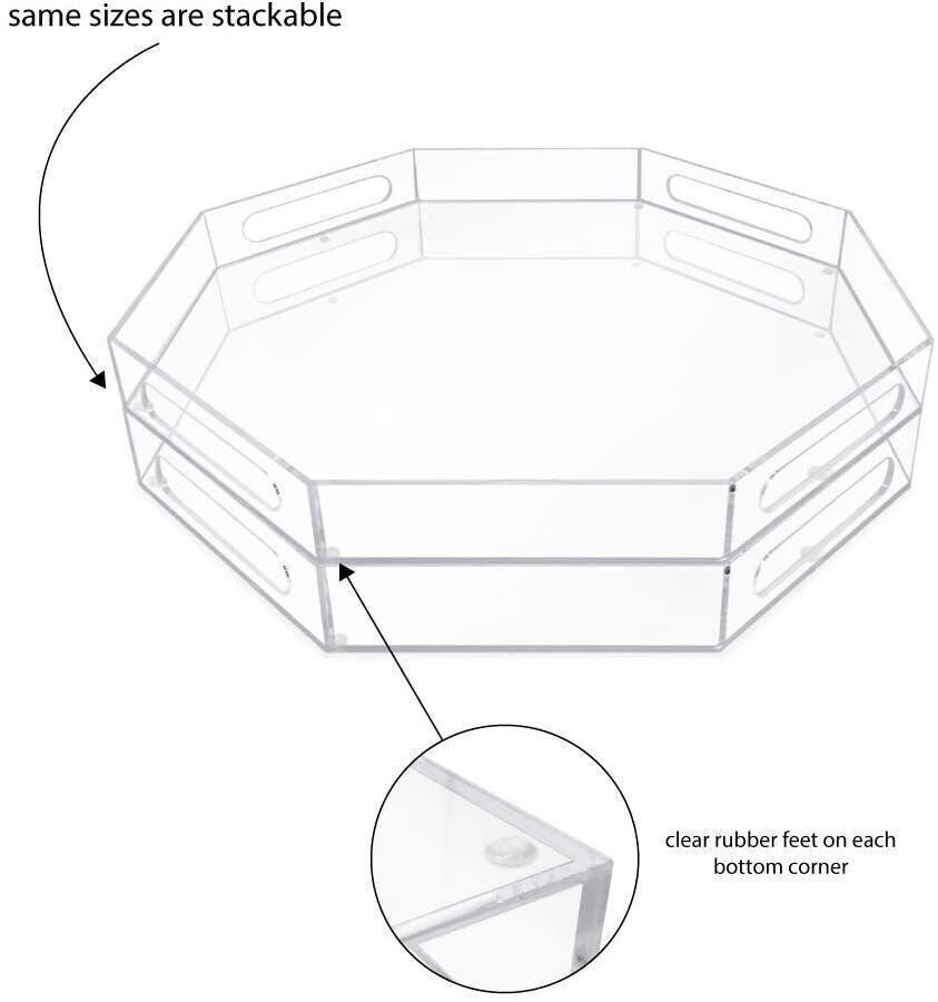 Isaac Jacobs Acrylic Tray with Cutout Handles
