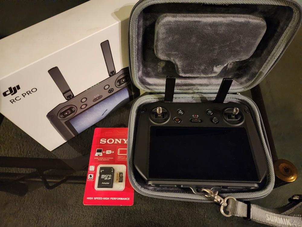 DJI RC Pro Controller, with Screen Protector, Hard Case, Lanyard, Bracket & Card