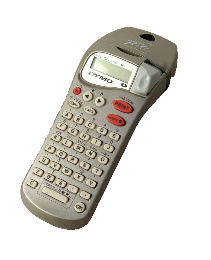 Dymo Letra Tag Esselte Label Maker Silver Handheld Portable Battery