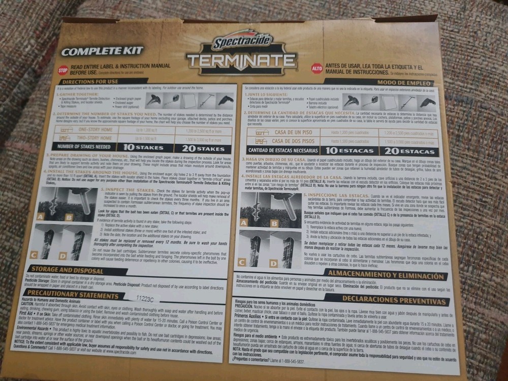 Terminate Termite Killing Stakes (15-Count) Trap Bait Insect Killer Bug Home Pes
