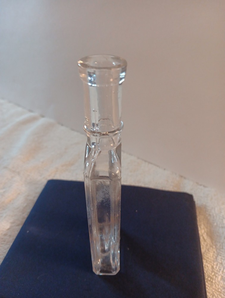Antique Clear Bottle,Plain. Blown Glass.