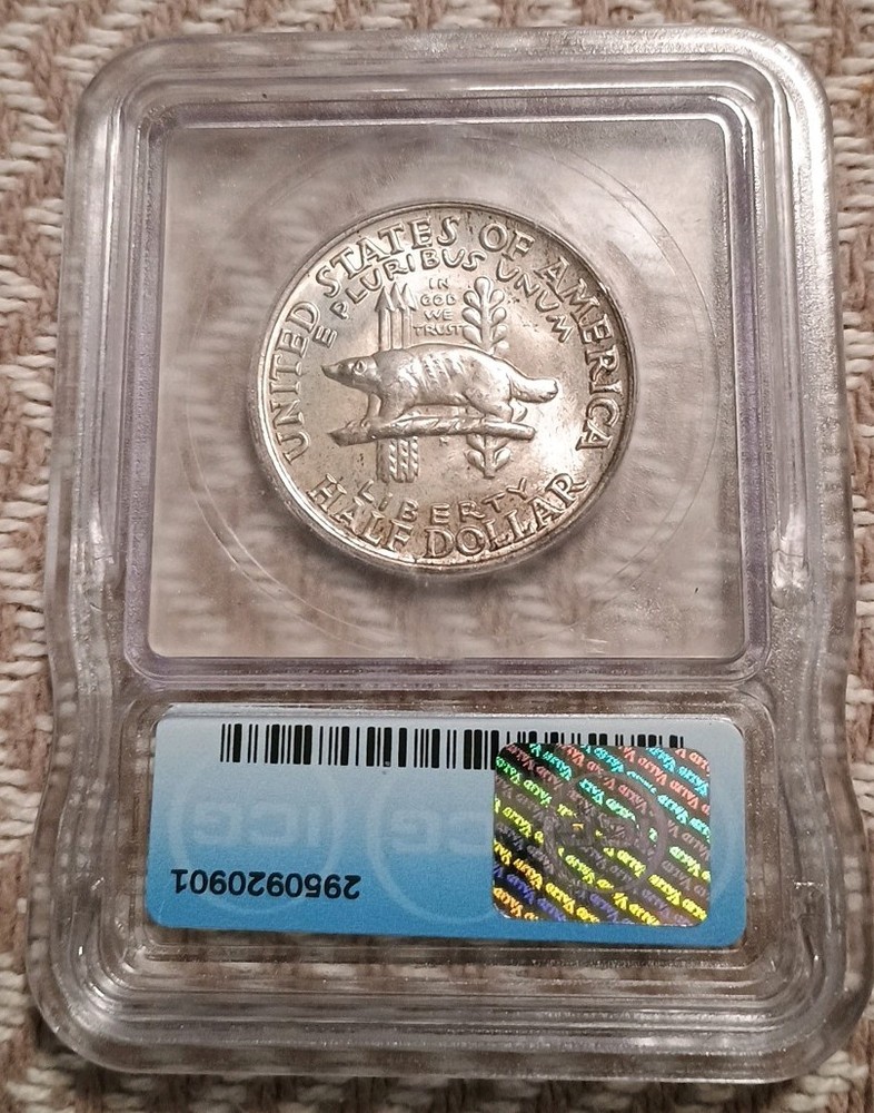 1936 Wisconsin Commemorative Half Dollar Very Nice ICG-MS66