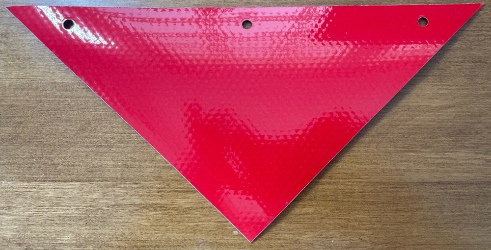 USGI Reflective Triangular UXO Warning Sign 11.5" x 5.75" NOS