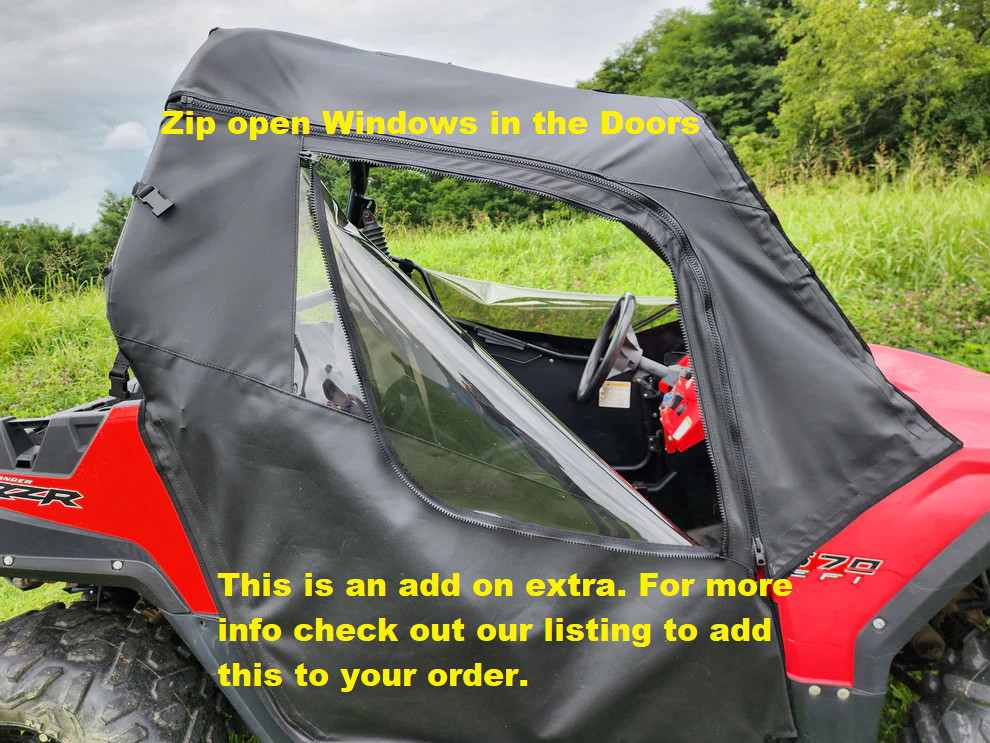 Can Am Commander Soft Doors with Zip Open Windows