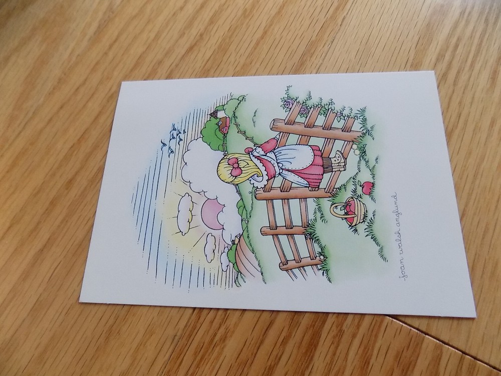 Vintage Joan Walsh Anglund Greeting Cards Postcard Post A Note