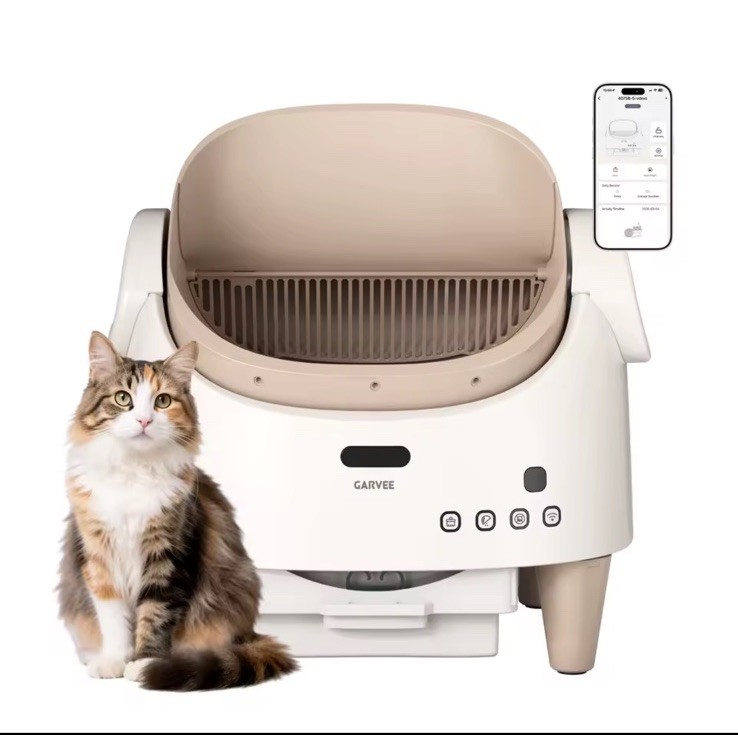 GARVEE Automatic Smart Self-Cleaning Cat Litter Box, App Control, Large Capacity