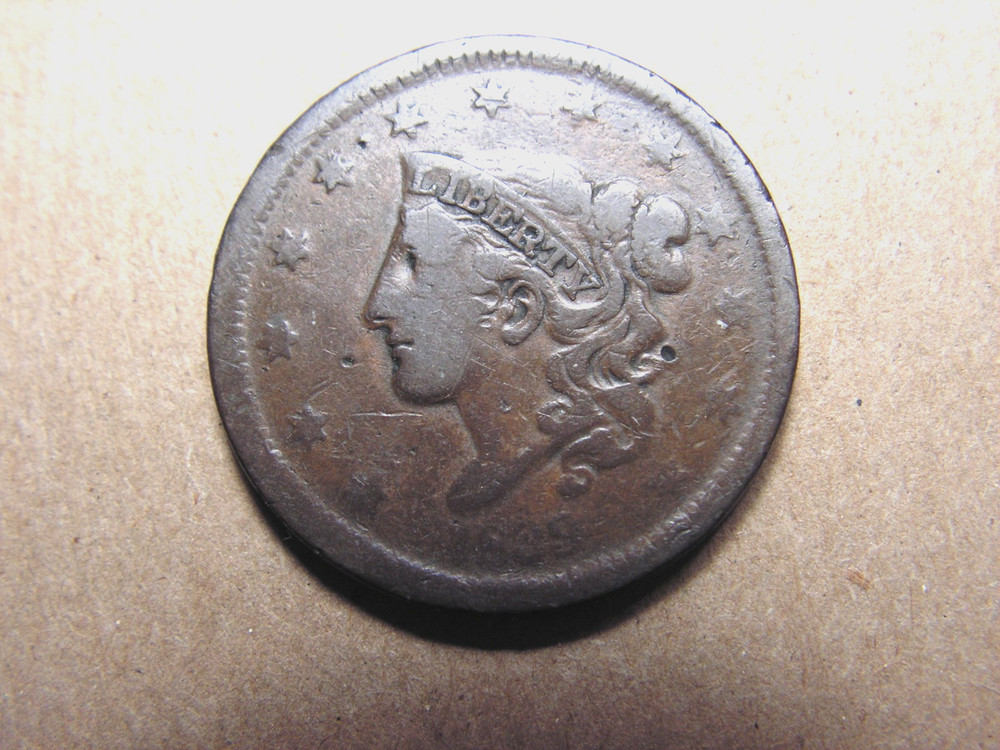 1839 Coronet Large Cent.