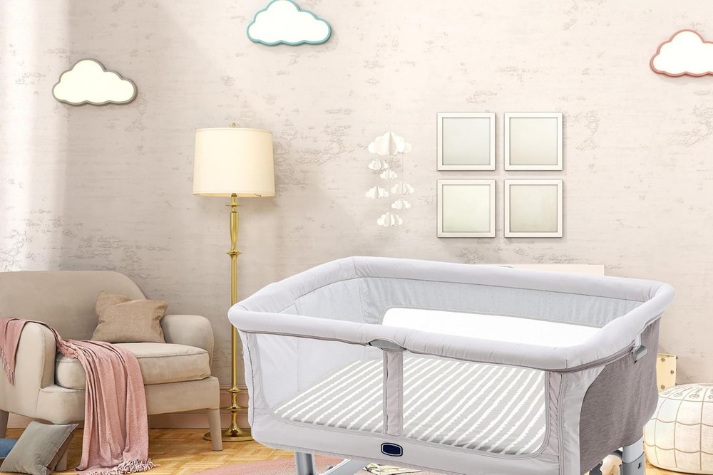3-Pack Organic Fitted Bassinet Sheets - Soft Cotton for Safe Sleep, Grey