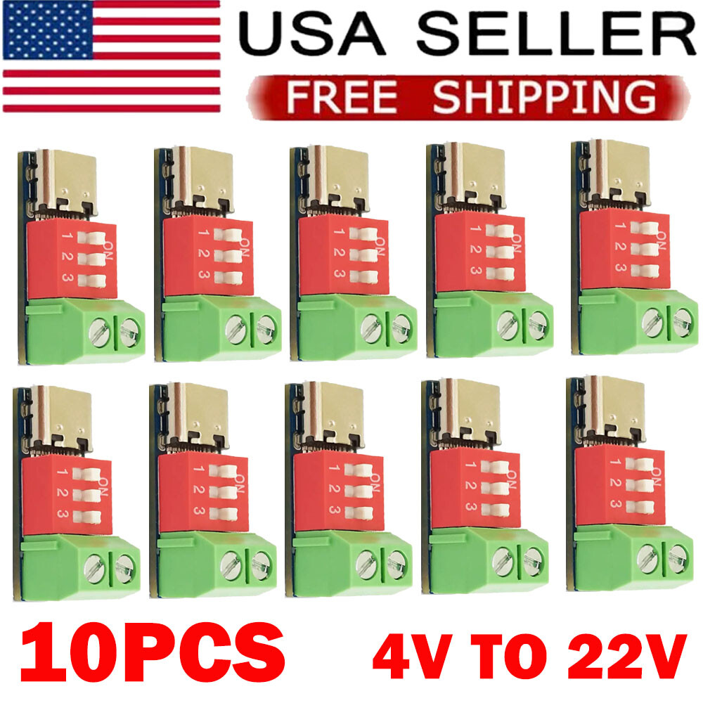 10pack USB-C PD Trigger Board Module PD/QC Decoy Board Fast Charge USB Type-C