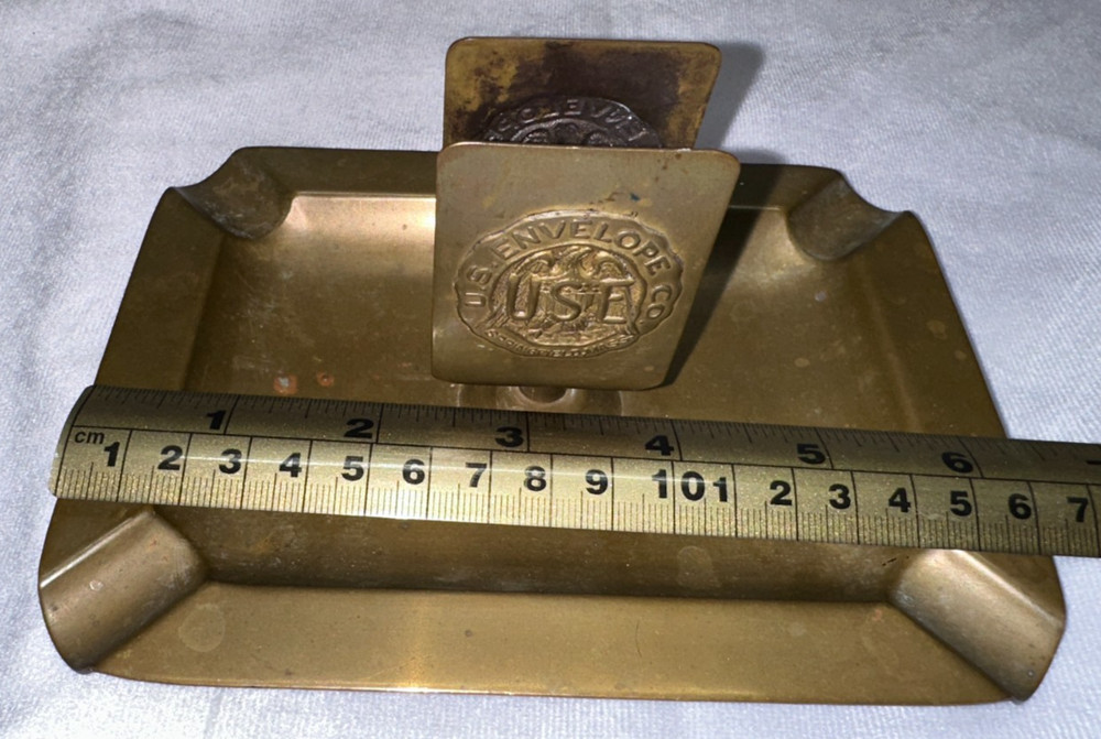 Bastian Bros. Solid Bronze USE Envelope Co. Match Holder Rochester NY - USED
