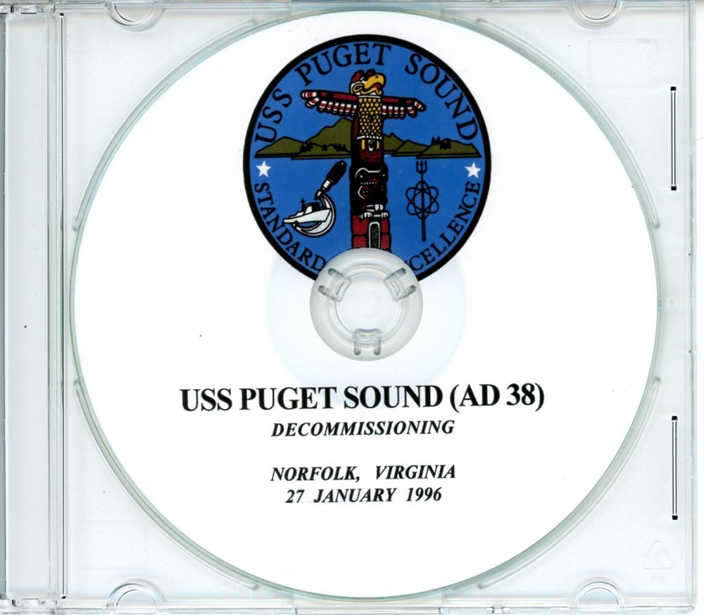 USS Puget Sound AD 38 Decommissioning Program 1996 on CD Navy