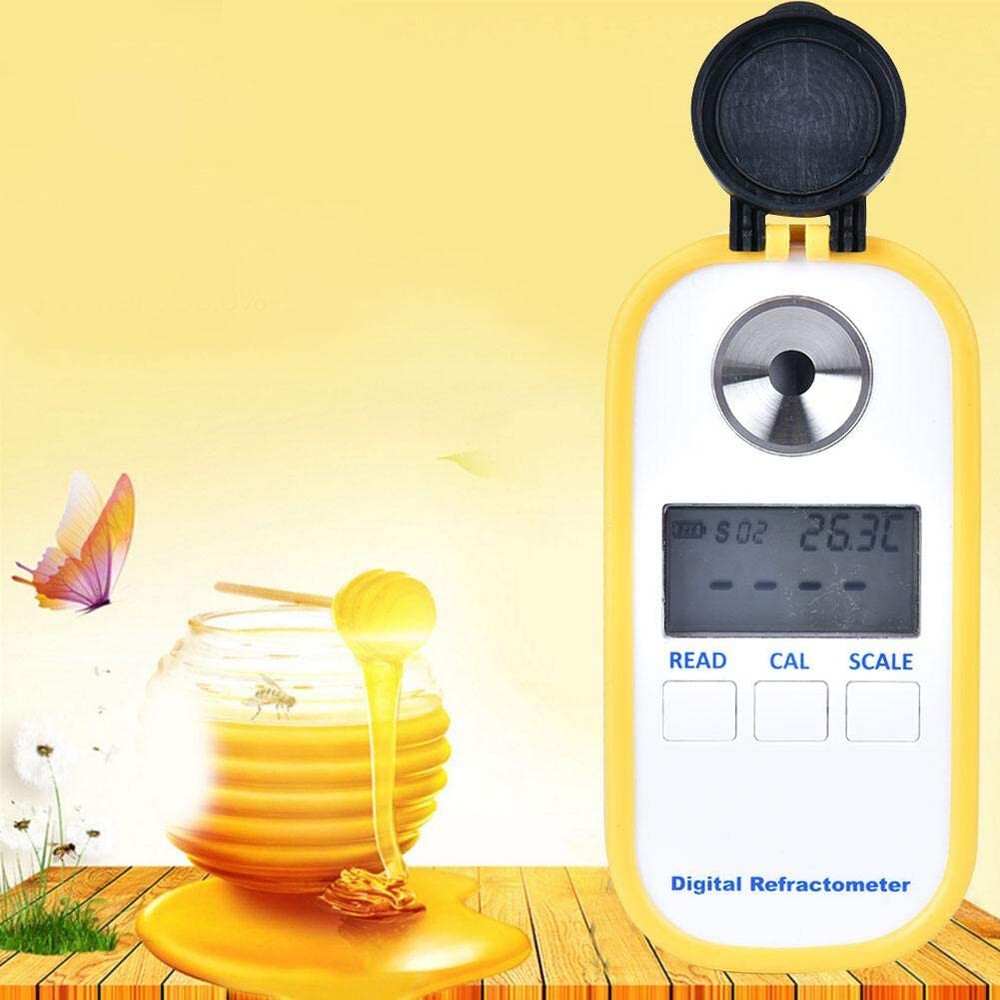 Digital Honey Refractometer Brix Meter Sugar Content Tester with Range 0 - 90%