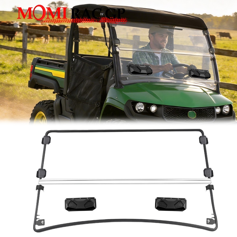 Heavy Duty Front Windshield Vented Window for John Deere Gator 835 / 865 2018+