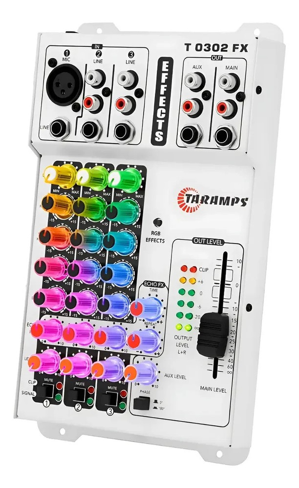 Taramps T0302 FX Multicolor Equalizer Mixer - 69 RGB LED Effects