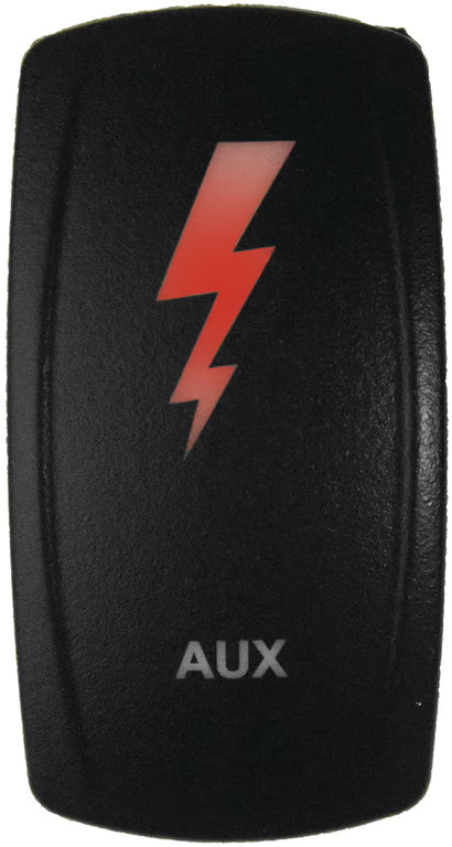 Dragonfire Laser Etch Dual LED Switch - Auxiliary On/Off - Red ATV/UTV 522629