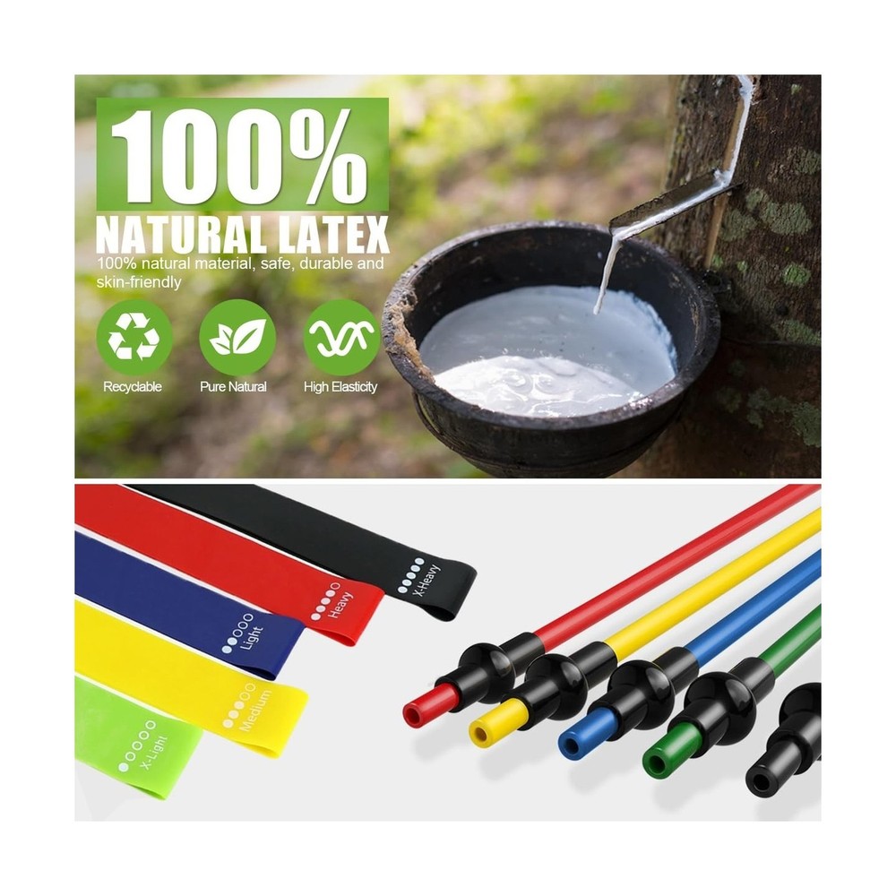 23Pcs Resistance Bands Set with Handles, Loop Bands & Jump Rope