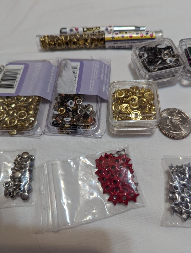 Eyelet Kit Lot With Setting Tool And More