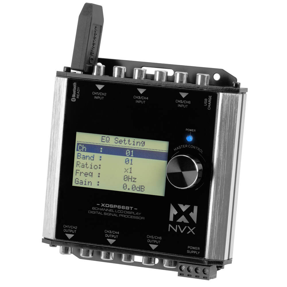 NVX XDSP66BT BLUETOOTH 15 Band Parametric EQ Digital Signal Processor (DSP)