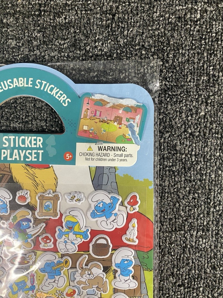 Smurfs Puffy Stickers Reusable 50 Ct 2 Pack New With Package Defects