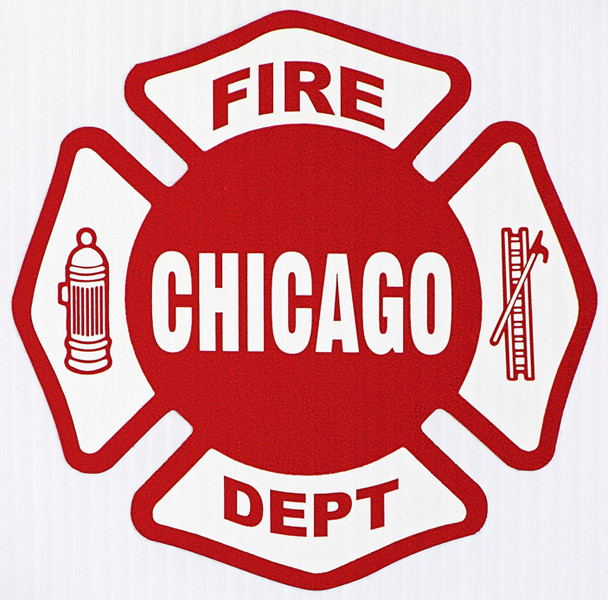 Chicago Fire Department Decal Maltese 2"