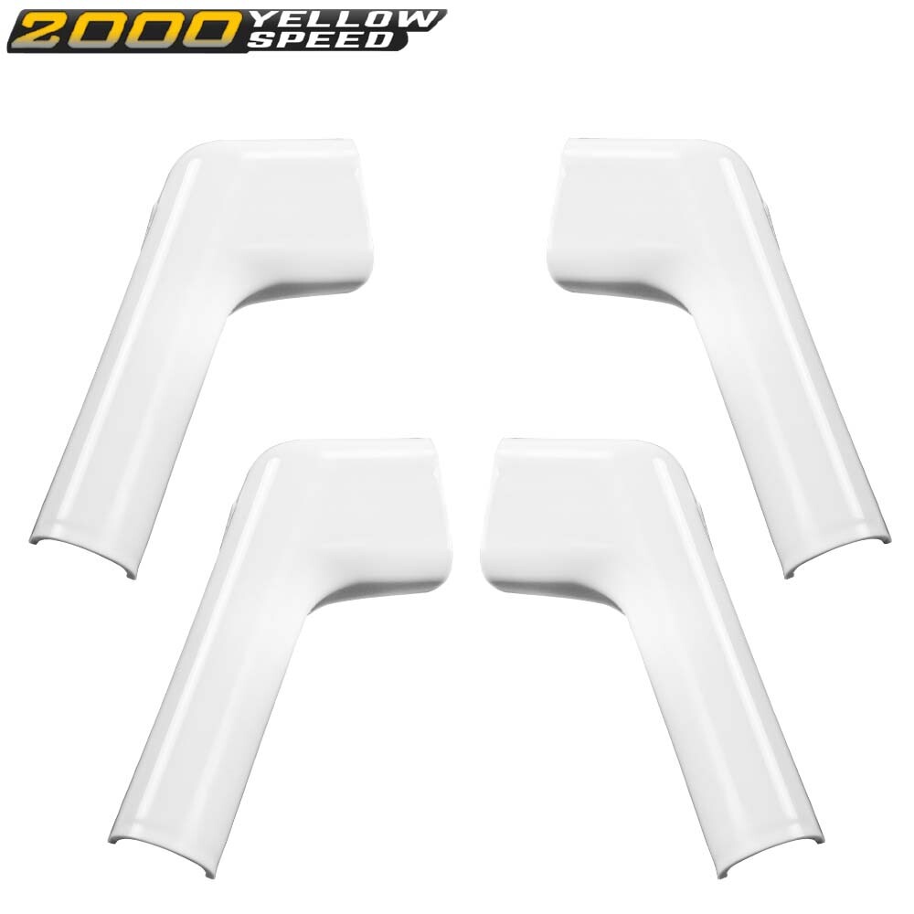 RV Camper Rain Gutter Spout Extensions Long Version Left and Right White 4pcs