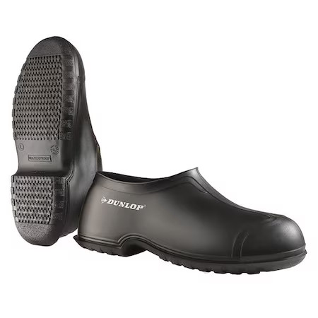 Dunlop 8601000 Overboot, Mid-Calf, Cleated Sole, Button Tab Closure, Pvc Upper,