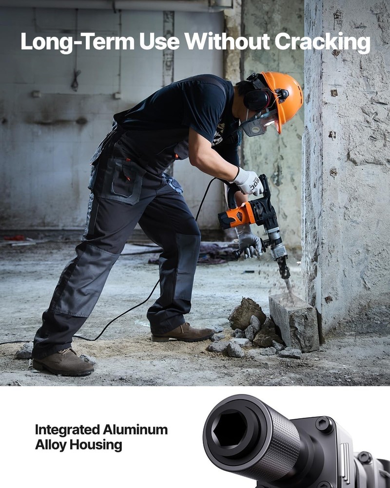 Efficient 1400W Electric Jack Hammer - 2900 BPM, Lightweight & Versatile