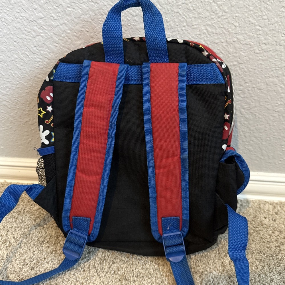 MICKEY MOUSE&FRIENDS 12” BLUE METALLIC BACKPACK WITH 3 COMPARTMENTS