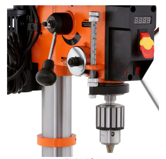 Benchtop Drill Press 5-Amp 12 in. Variable Speed Cast Iron W/ Laser Work Light