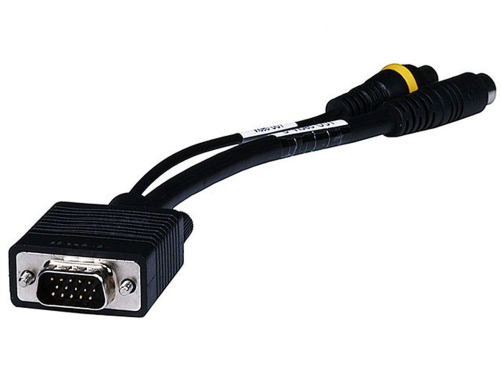 Monoprice VGA to S-Video/RCA (Composite) Adapter Cable - Black