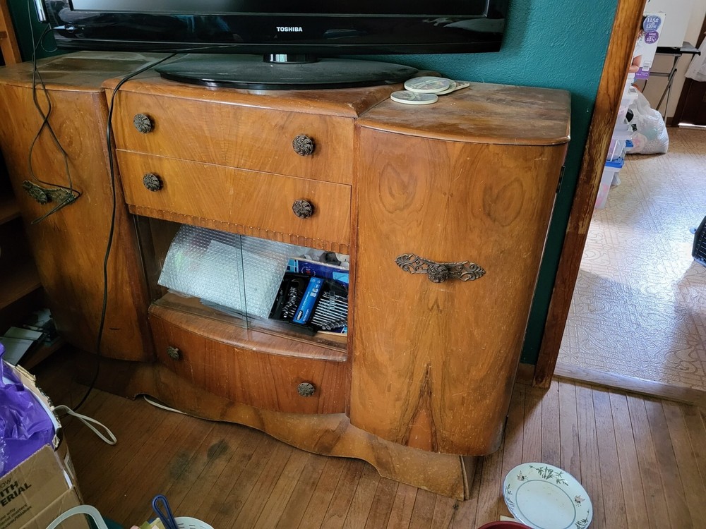 Antique Sideboard Buffet Server