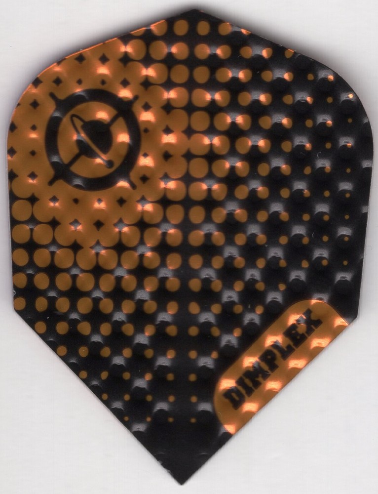 Black & Gold Dimplex Dart Flights: 3 per set