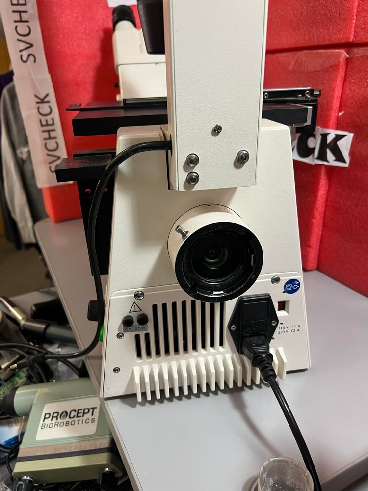 Zeiss Axiovert S100 Inverted Contrast Fluorescence Microscope with 2 Objectives