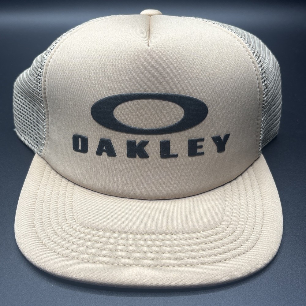Oakley O Stack Foam Trucker Khaki/Black Adjustable Cap Hat $32
